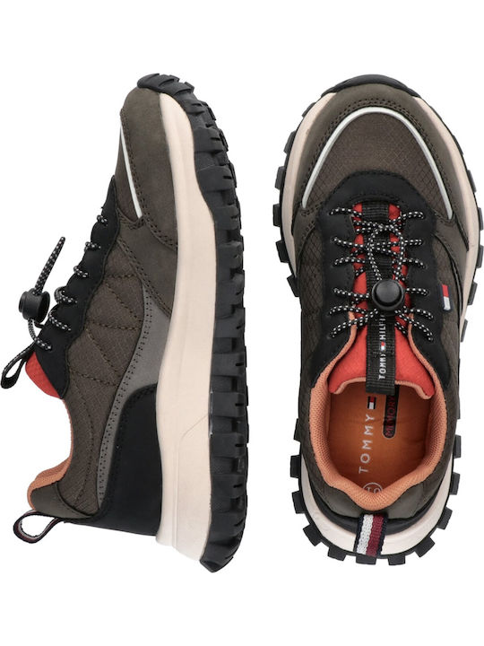CUT LACE-UP Kids Sneakers Green