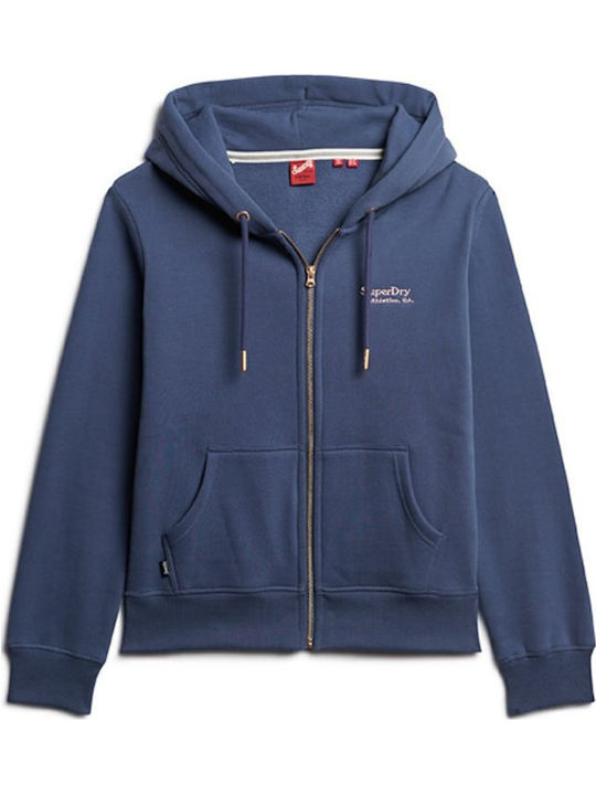 Women's Sweatshirt Jacket Hooded Blue