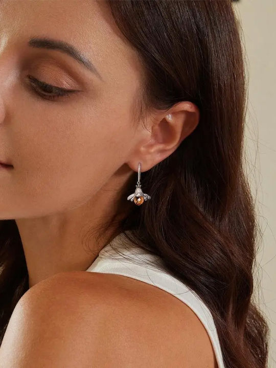 Bamoer Earrings made of Silver with Stones