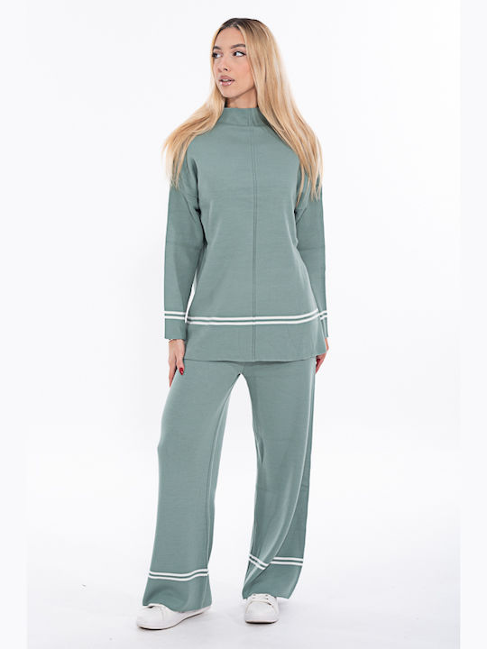 Korinas Fashion Women's Green Set with Trousers