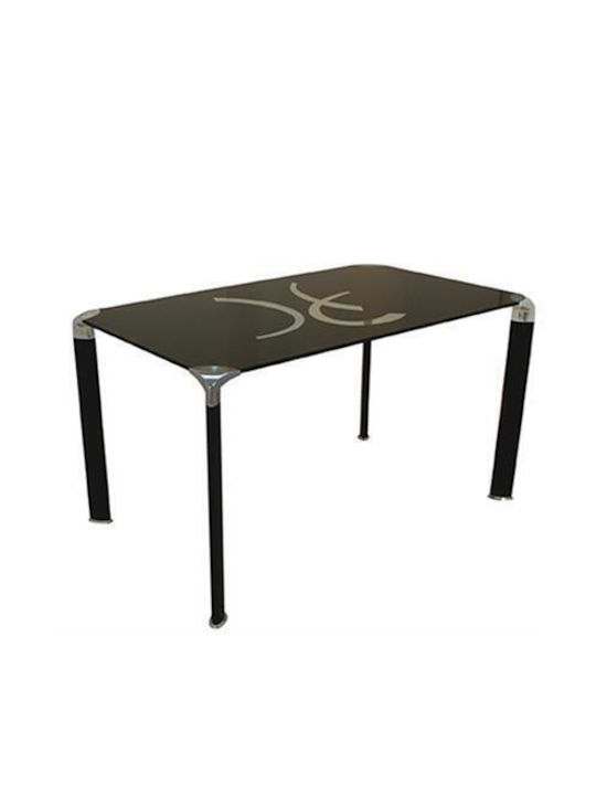 Yl-811 Table with Glass Surface Chromium 110x70x75cm