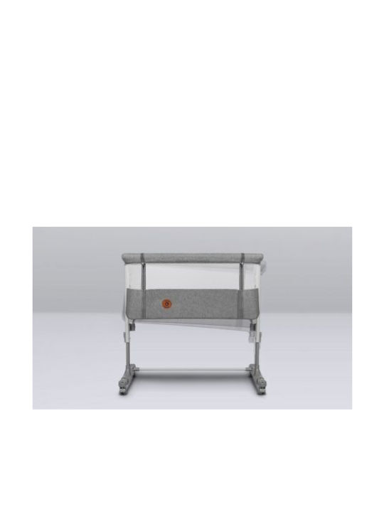 Lionelo Λίκνο Aurora με Στρώμα, Πλαϊνό Άνοιγμα και Ρόδες Gray Graphite