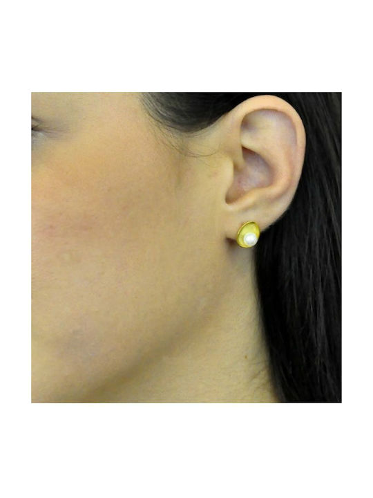 Earrings made of Gold 14K with Pearls