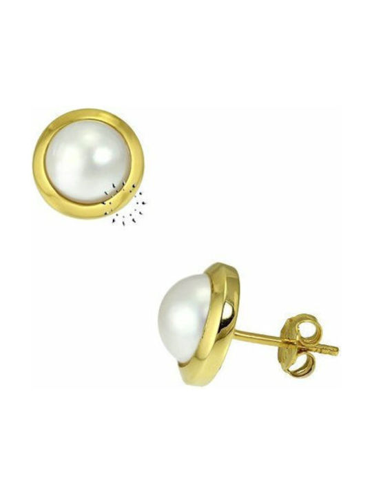 Earrings made of Gold 14K with Pearls