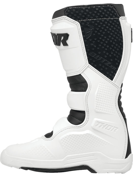 Thor MX Blitz XR Ανδρικές Μπότες Motocross Δερμάτινες White/Black