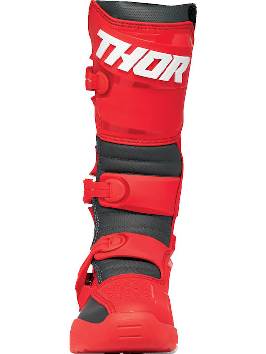 Thor MX Blitz XR Ανδρικές Μπότες Motocross Δερμάτινες Red/Charcoal