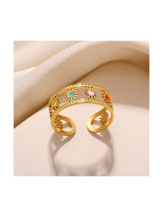 Women's Ring from Steel Gold Plated