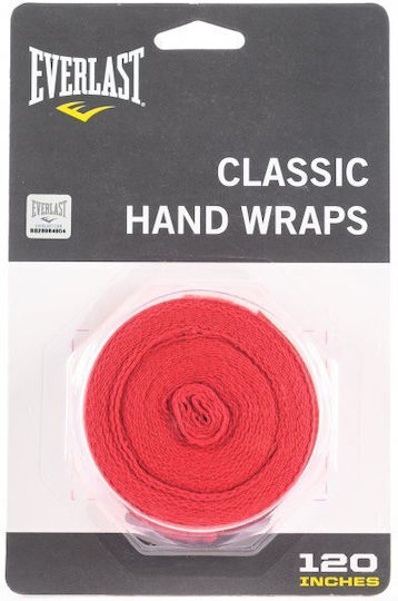 Everlast Martial Arts Hand Wrap 3m Red EV-722281-3-RD
