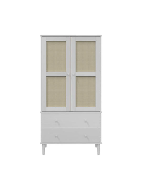 Doppeltür Kleiderschrank White 90x55x175cm