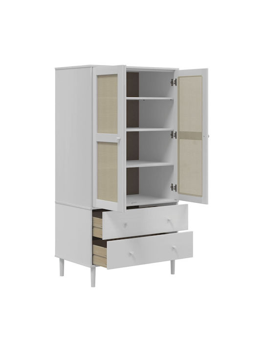 Doppeltür Kleiderschrank White 90x55x175cm