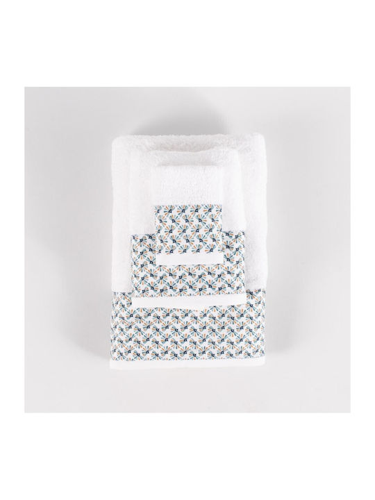 Linea Interiors Set Babyhandtücher 3tlg White - Aqua Gewicht 500gr/m²