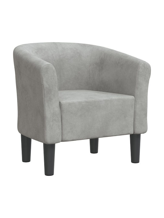 Barrel Armchair Light Grey 70x56x68cm