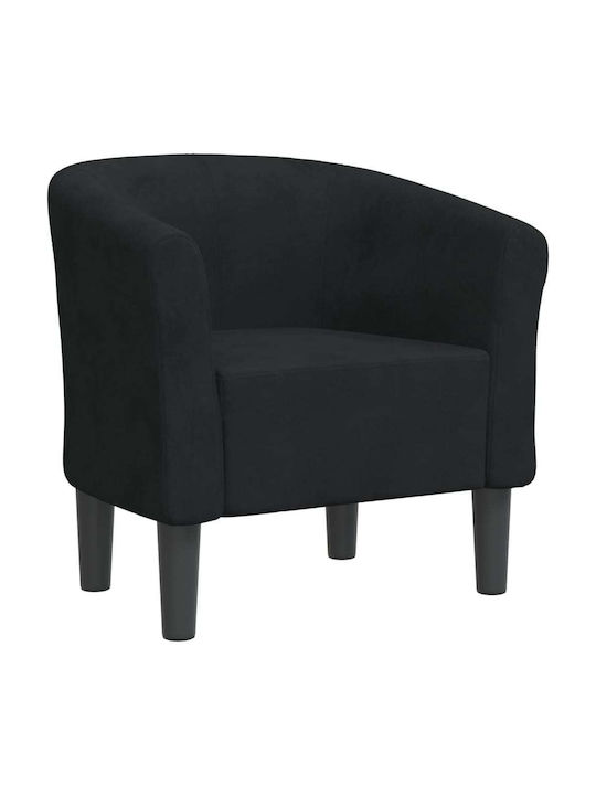 Barrel Armchair Black 70x56x68cm