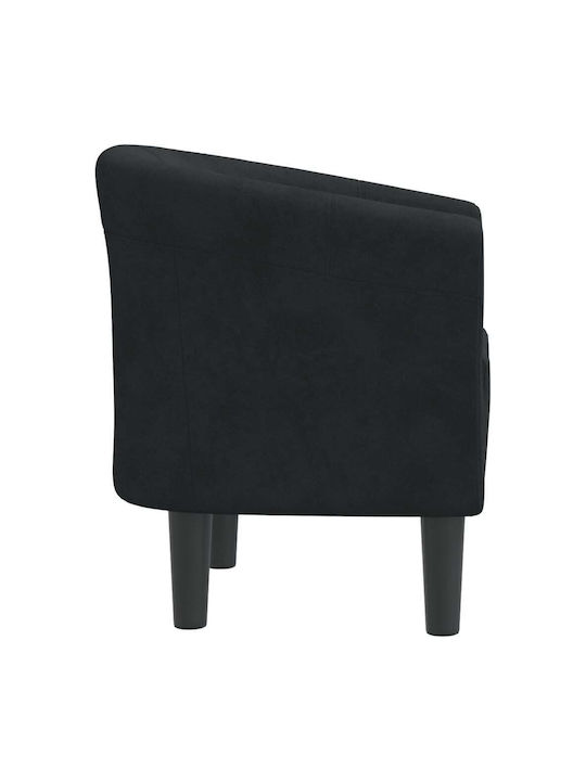 Barrel Armchair Black 70x56x68cm