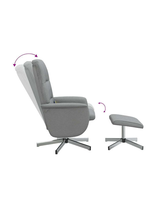 Relax Armchair Massage Swivel with Footstool Ann. Grey 49x32x36cm
