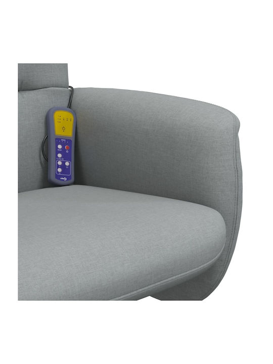 Relax Armchair Massage Swivel with Footstool Ann. Grey 49x32x36cm