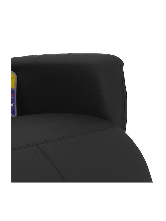 Fotoliu Relax Masaj cu Puf din Piele Ecologică Întuneric 71x84x106.5cm