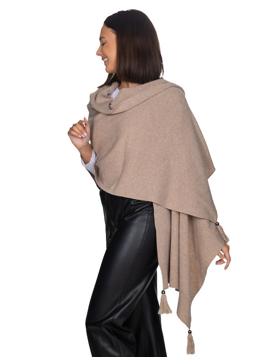 Frauen Wollschal Beige