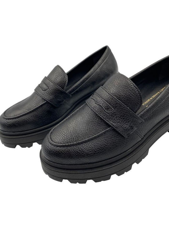 Basic Damen Loafers in Schwarz Farbe