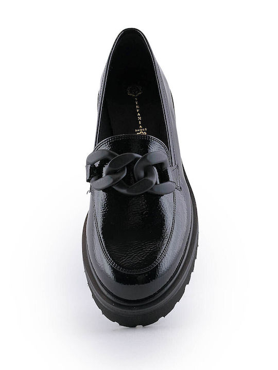 Δερμάτινα Γυναικεία Loafers σε Μαύρο Χρώμα 3222