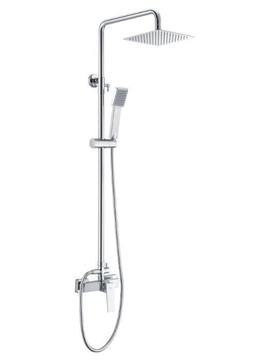 Imex Verstellbare Duschsäule mit Armatur Gold
