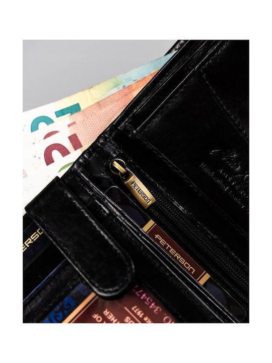 Leder Herren Geldbörse mit RFID Schwarz