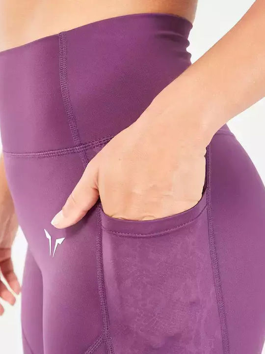 Squatwolf Ausbildung Frauen Lang Leggings Hochgeschnitten & Push Up μωβ