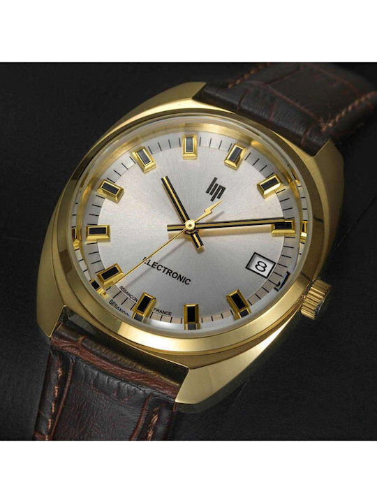 Lip Watches Lip Cdg General De Gaulle Men's Watch Battery with Brown Leather Strap