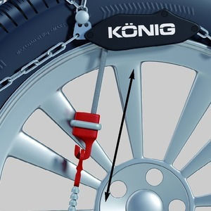Konig CG-9 No 040 Αντιολισθητικές Αλυσίδες Πάχους 9mm Επιβατικού Αυτοκινήτου 2τμχ