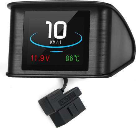 Digitales Spannungsmesser OBD2 Head Up Display und Wassertemperatur für Auto 68mm für Platzierung im Dashboard