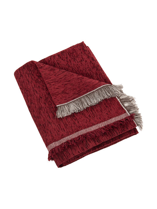 HomeMarkt Dreamtopia Three-Seater Sofa Throw Chenille 170x295cm Burgundy