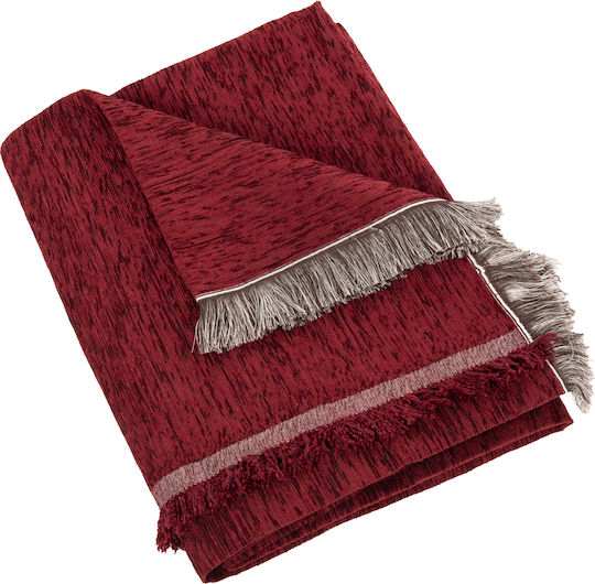 HomeMarkt Dreamtopia Three-Seater Sofa Throw Chenille 170x295cm Burgundy