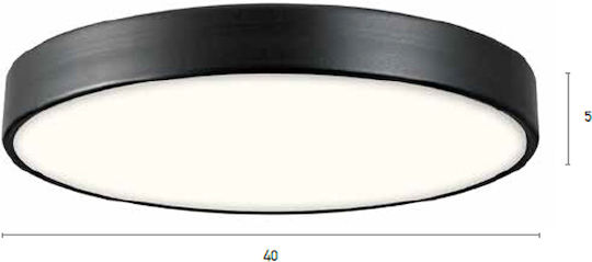 Luma Plafonieră de Tavan 40buc Neagră cu LED Integrat
