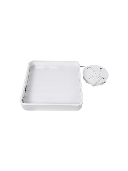 GloboStar Pătrat În aer liber Panou LED Putere 67W cu Alb Cald Lumini 40x40cm.