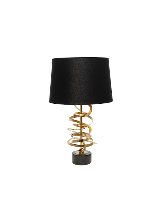 Zen Collection Metal Table Lamp with Black Shade and Base