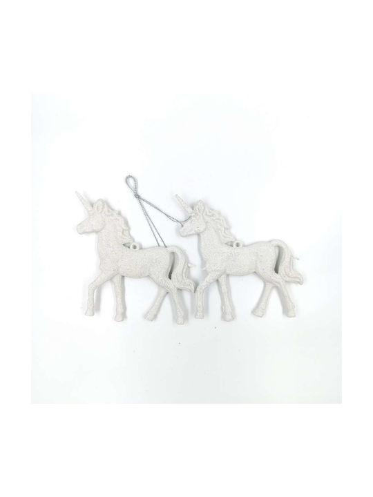 Weihnachtsbaumschmuck Weißes Set 12x10cm 2 Stück