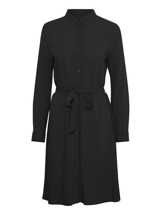 ICHI Mini Kleid Schwarz