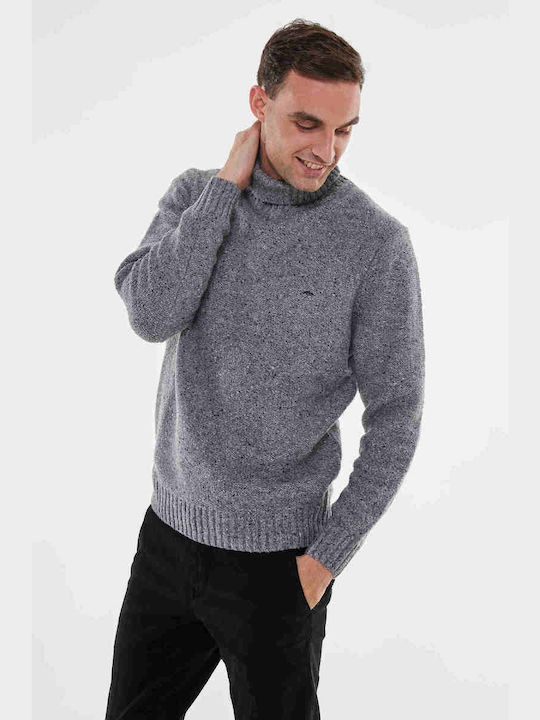 Fynch Hatton Men's Long Sleeve Sweater Turtleneck GRI