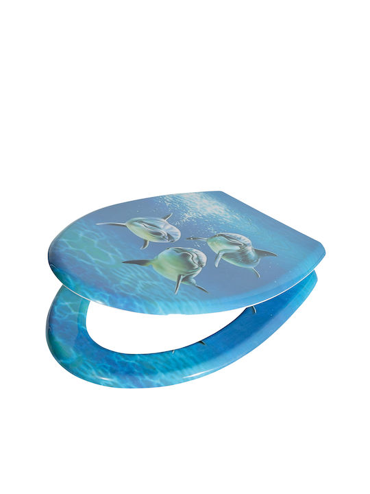 Homefit Καπάκι Λεκάνης Πλαστικό 37.50x46cm Μπλε