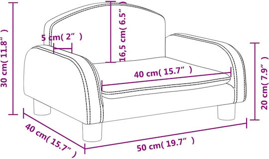 Sofa Gray 50x40x30cm 1Stück