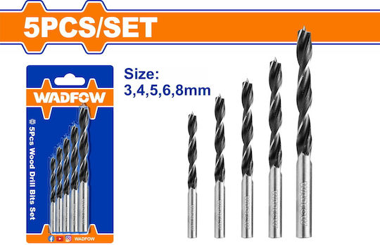 Wadfow Set of 5 Drills for Wood