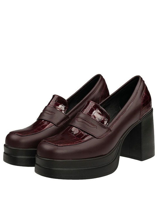 Shoegar Pantofi cu toc Burgundy