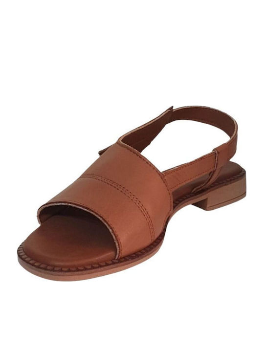 Leather Sandals Tabac Brown
