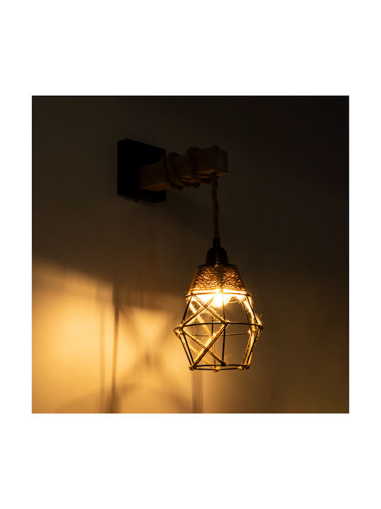 GloboStar Bellariva Vintage Lamp Wall with Socket E27 Black 30x43cm