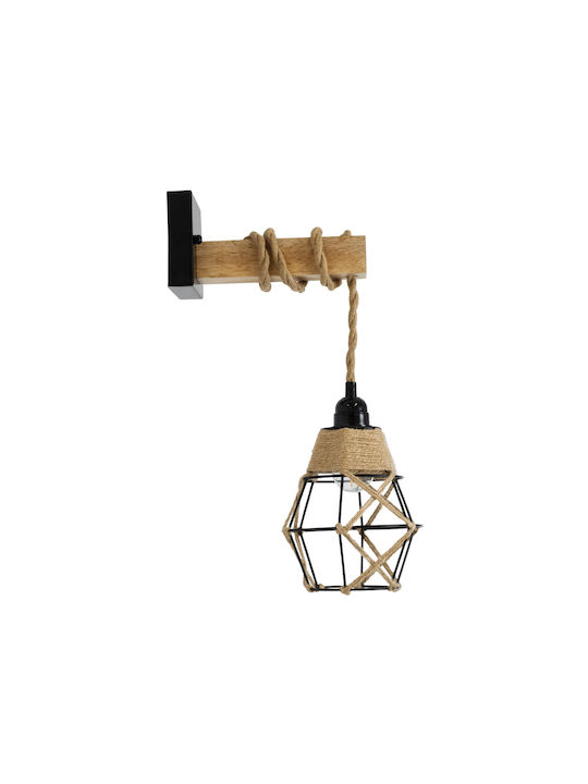 GloboStar Bellariva Vintage Lamp Wall with Socket E27 Black 30x43cm