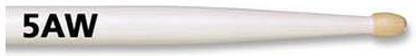 Vic Firth Hickory Μπαγκέτες Ντραμς 5A με Σχήμα Μύτης Drop σε Λευκό Χρώμα