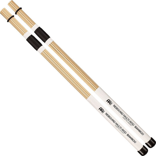 Meinl Bamboo Hot Rods Stick & Brush σε Λευκό Χρώμα Rebound Multi-Rod