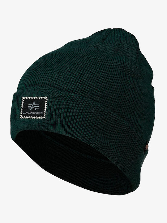 Beanie Unisex Beanie Knitted in Green color