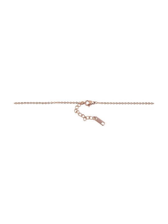 Akzent Necklace Geometric from Pink Gold Plated Steel