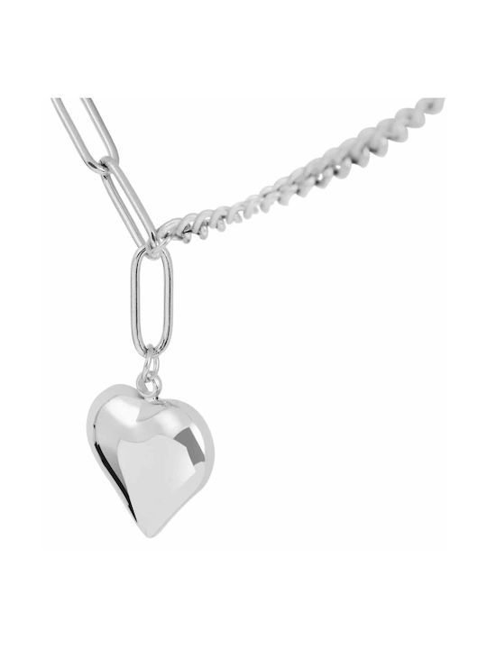 Akzent Necklace with design Heart from Steel